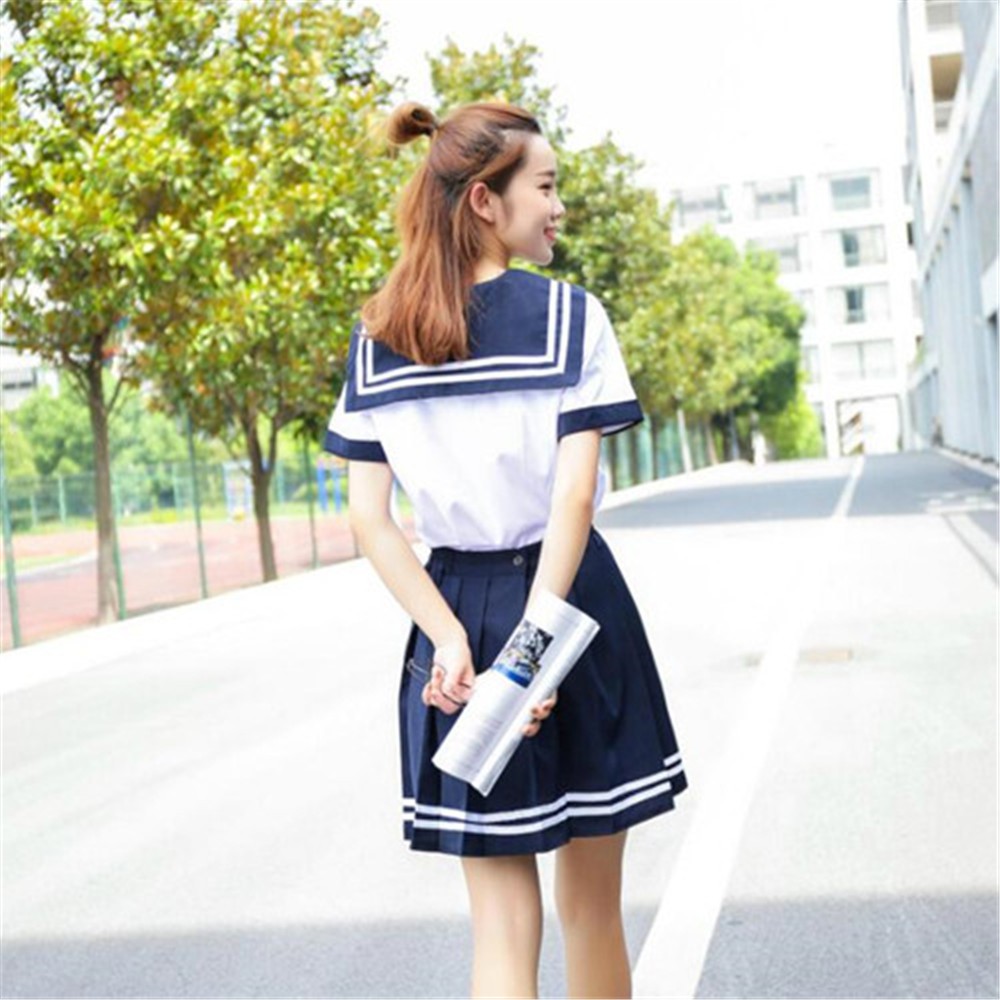 ENSEMBLE FEMME BLEU FONCE UNIFORME ECOLIERE