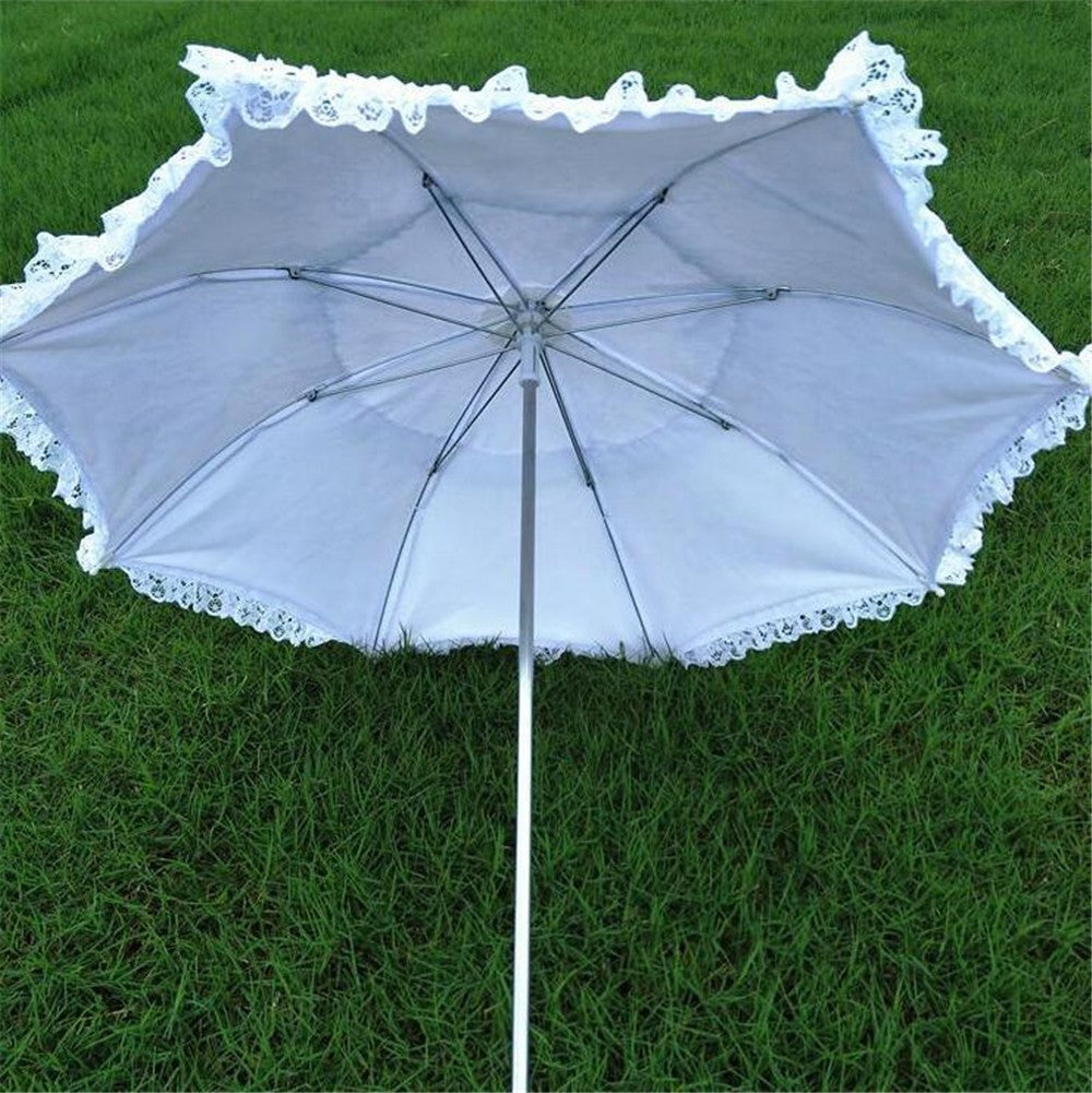 OMBRELLE VINYLE BLANC MOTIF