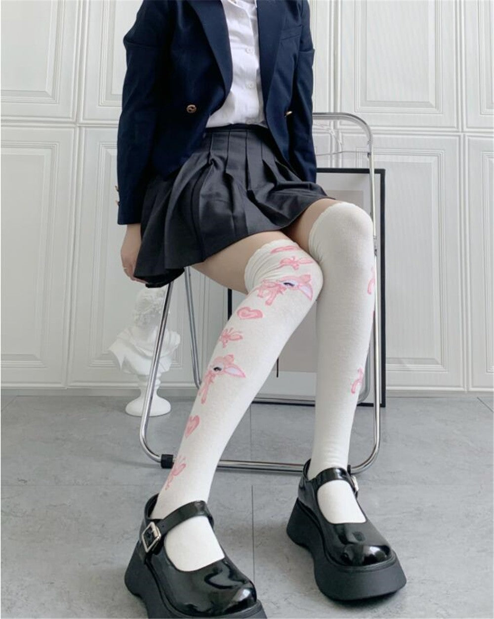 CHAUSSETTES MONTANTES FEMME CERF BLANCHE