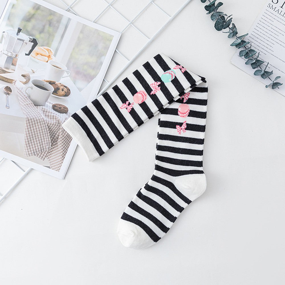CHAUSSETTES LOLITAS GATEAU RAYURE MONTANTES
