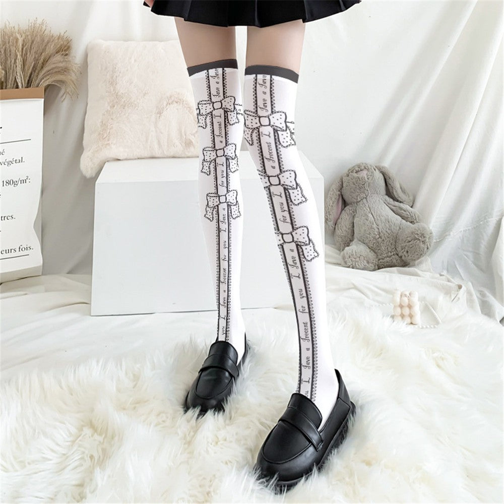 CHAUSSETTES LOLITA PAPILLON MONTANTES FEMME