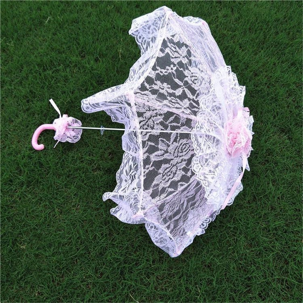 OMBRELLE ROSE DENTELLE LOLITA