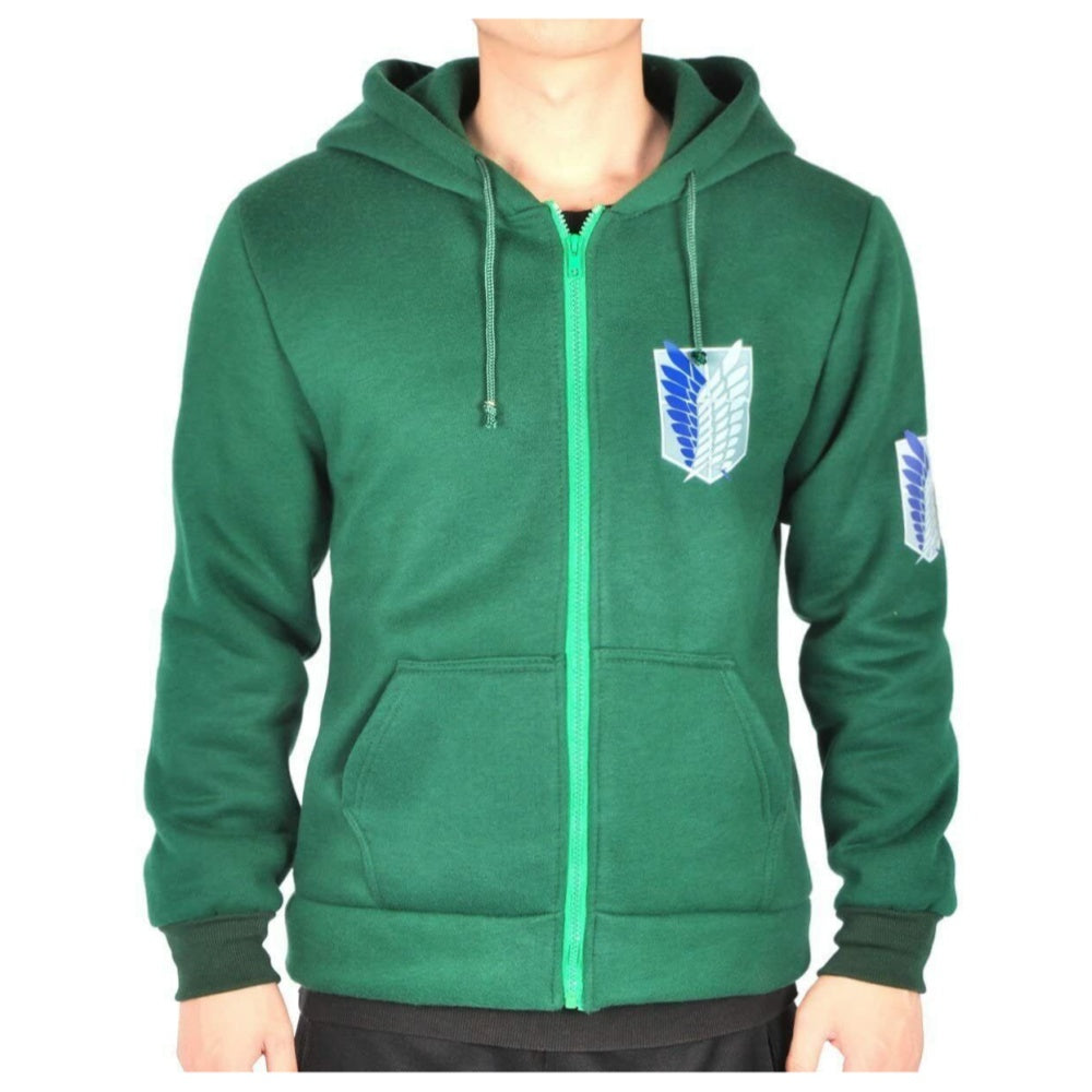 CAPUCHE SWEAT ATTAQUE DES TITANS SHINGEKI NO KYOJIN VERT UNISEX