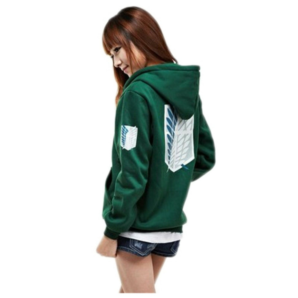 CAPUCHE SWEAT ATTAQUE DES TITANS SHINGEKI NO KYOJIN VERT UNISEX