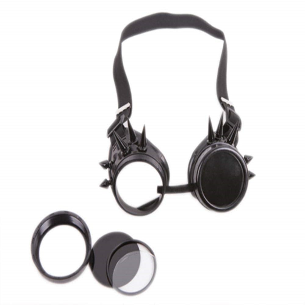LUNETTES GOGGLES CLOUS NOIR SOUDURE STEAMPUNK CYBER