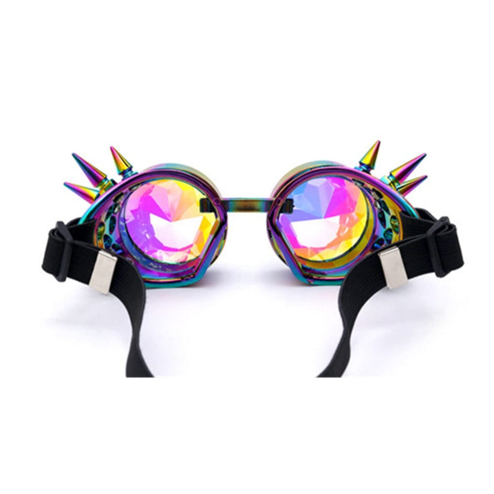 LUNETTES GOGGLES CLOUS SOUDURE STEAMPUNK CYBER VERRE MULTI COULEUR