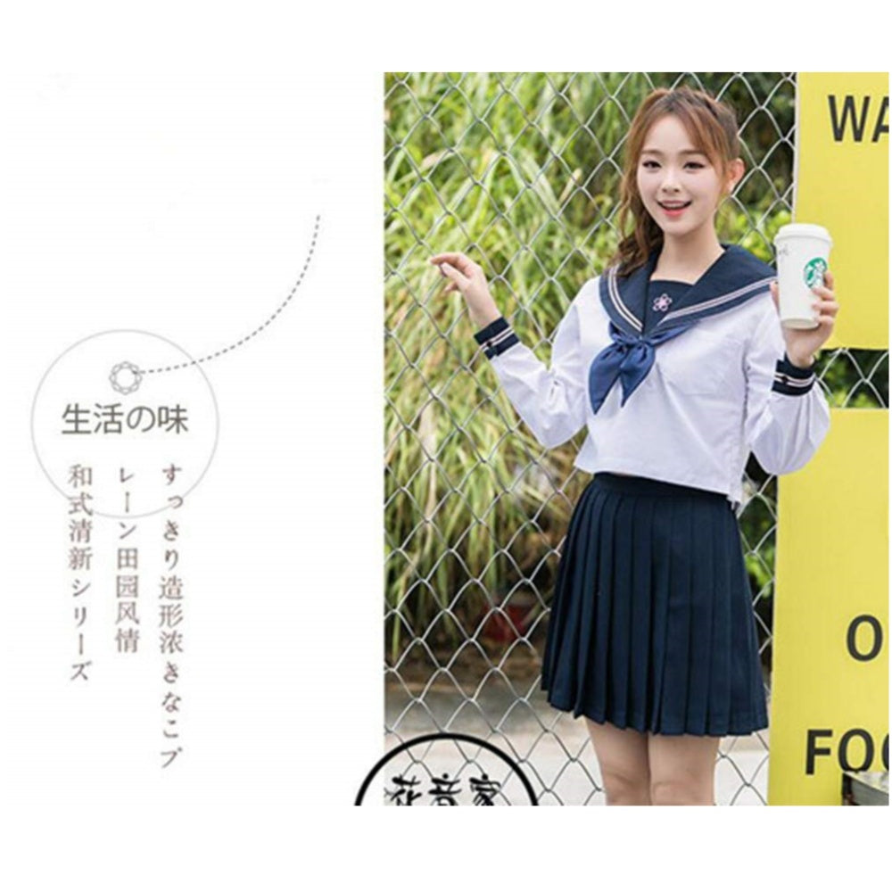 ENSEMBLE UNIFORME MARIN ECOLIERE MANCHE LONG