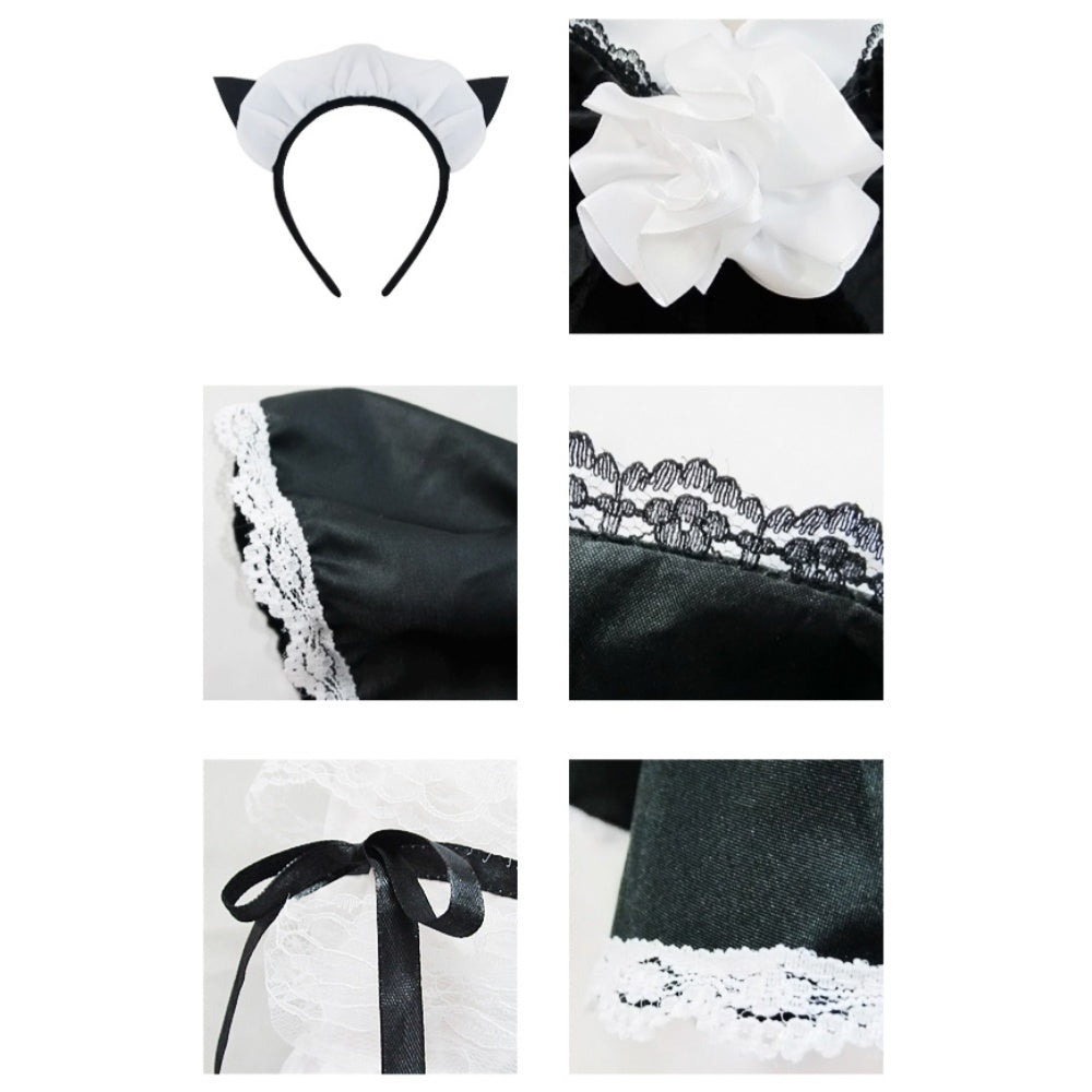 ROBE LOLITA MAID DEGUISEMENT SOUBRETTE SERVEUSE NOIR