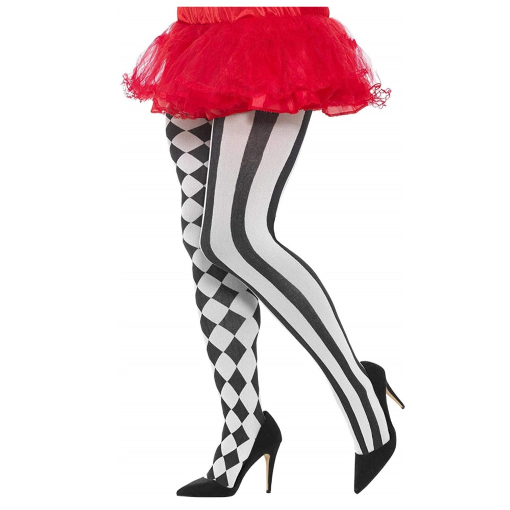 COLLANTS CLOWNES FETE SOIREE RAYURES VERTICALES