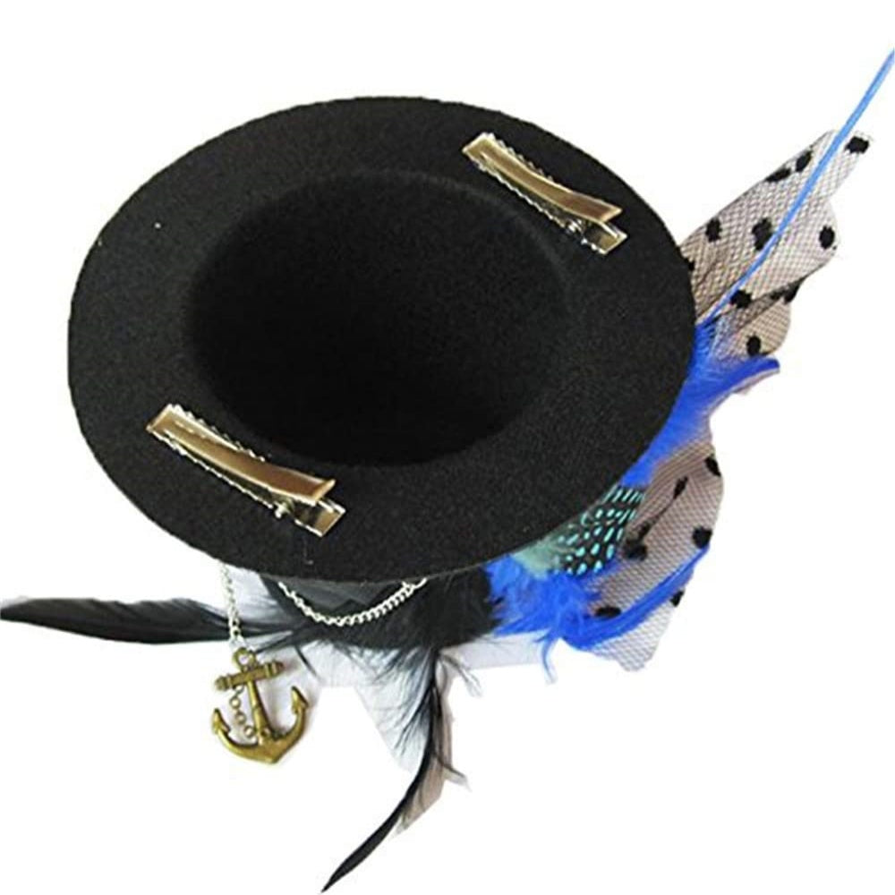 MINI CHAPEAU BIJOUX CHEVEUX HAUT DE FORME