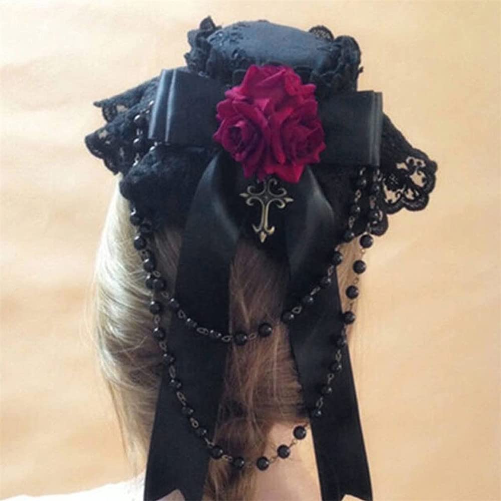 MINI CHAPEAU BIJOUX CHEVEUX CHAINE PERLE