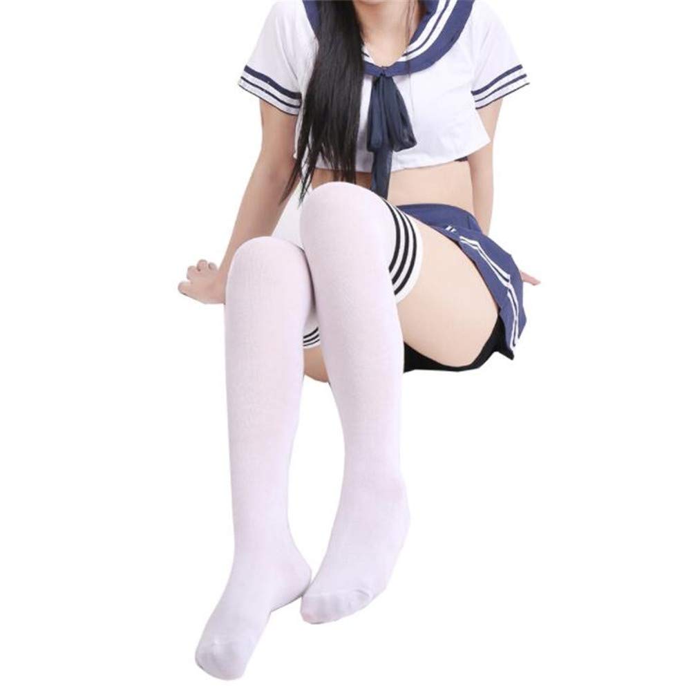 CHAUSSETTES MONTANTES TRIPLE RAYURES NOIRS