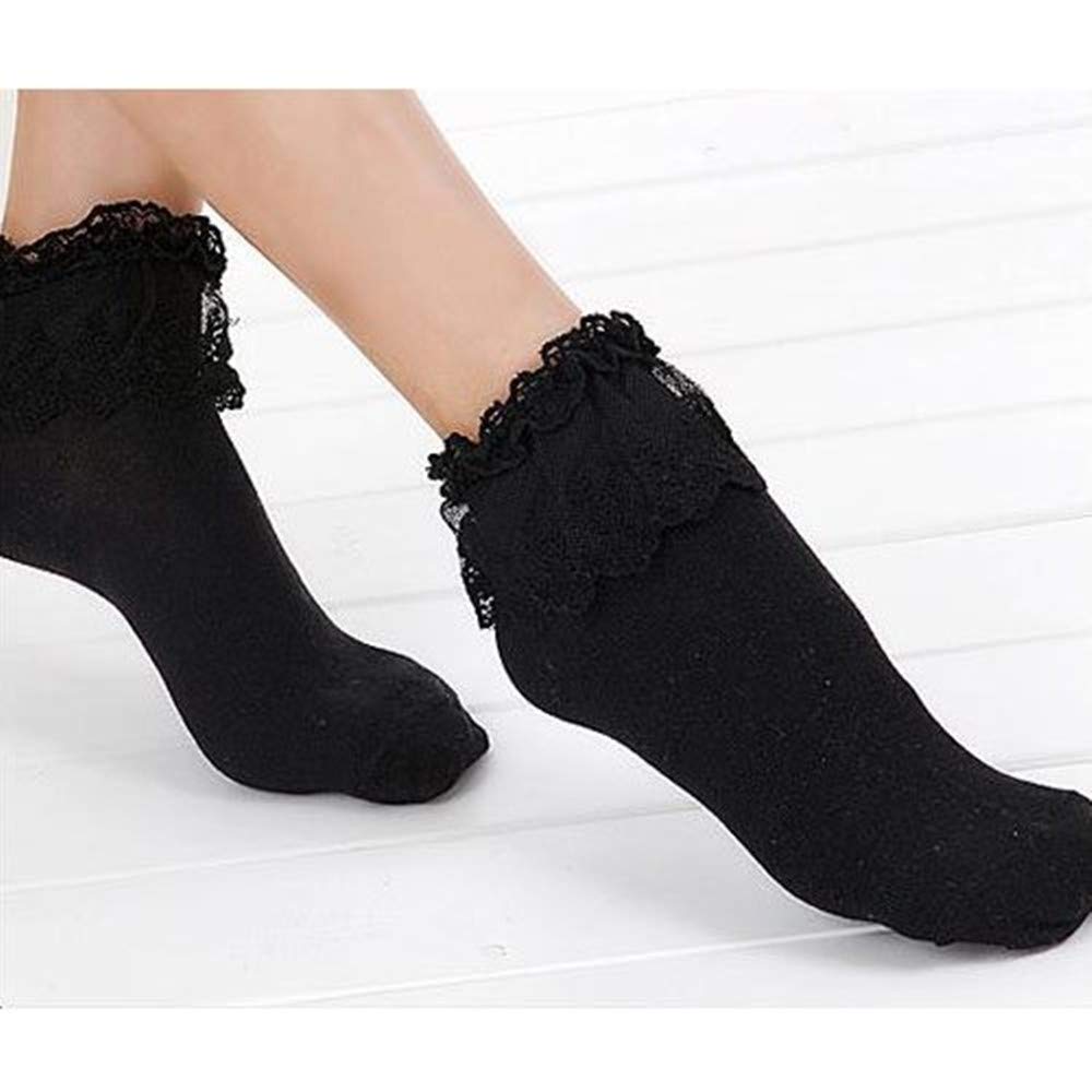 CHAUSSETTES COURTES LOLITA DENTELLE MAID DOLL NOIR