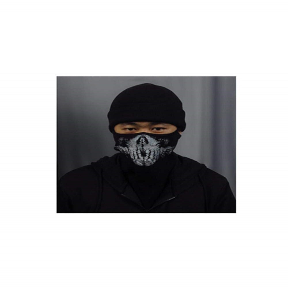 DEMI MASQUE CACHE NEZ SQUELETTE MOTO