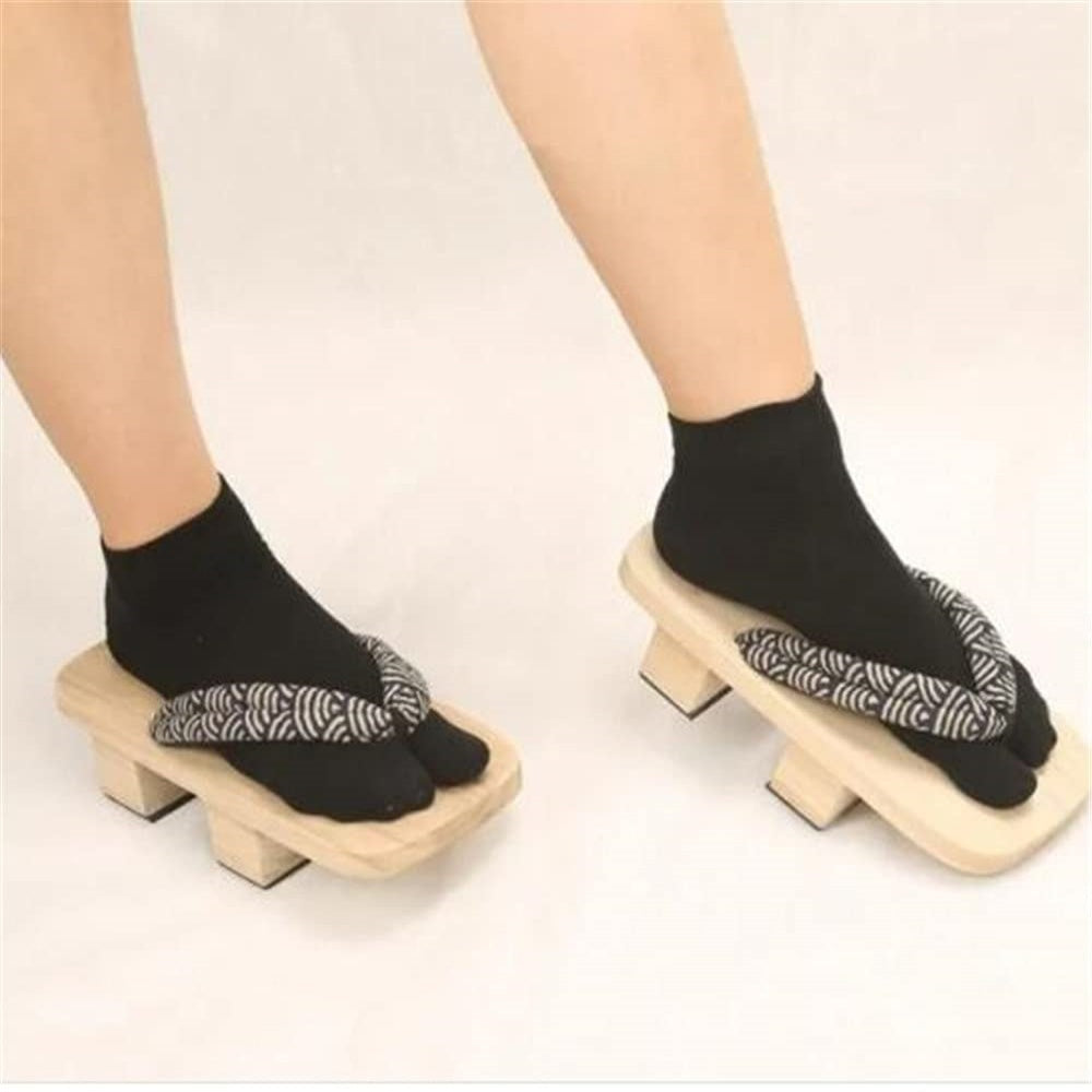 LOT DE DEUX PAIES CHAUSSETTES TABI UNISEXE JAPONAIS BLANC ET NOIR