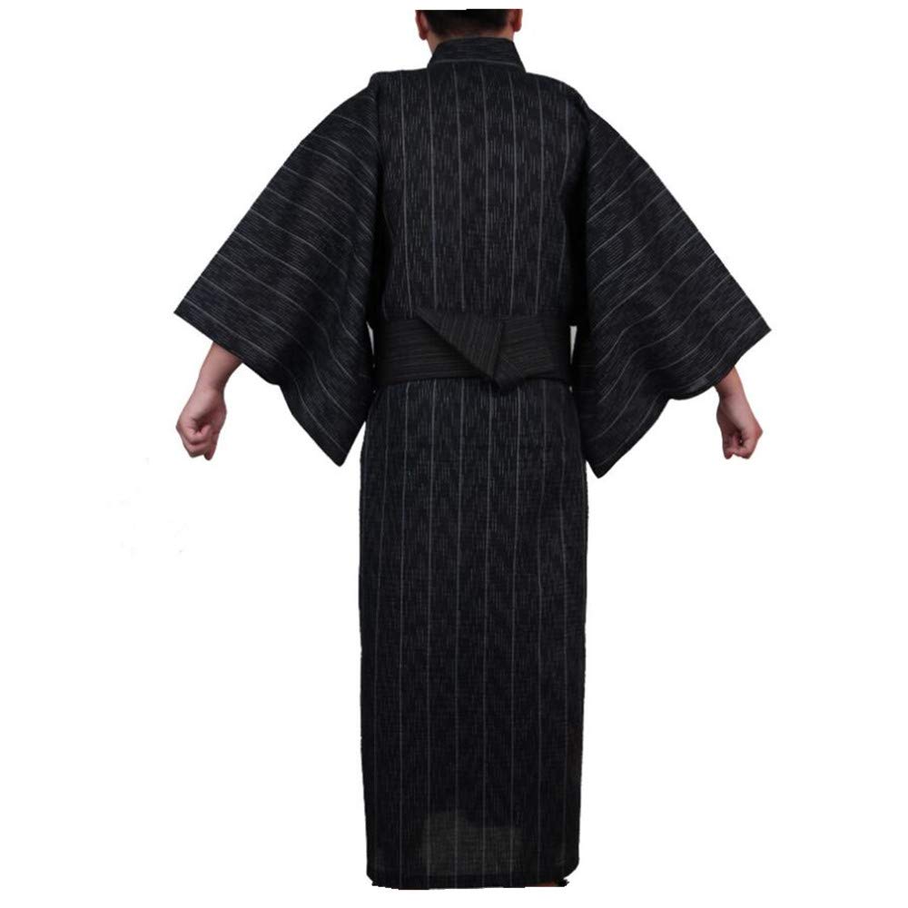 KIMONO PYJAMA NOIR OBI JAPONAIS YUKATA SAMURAI