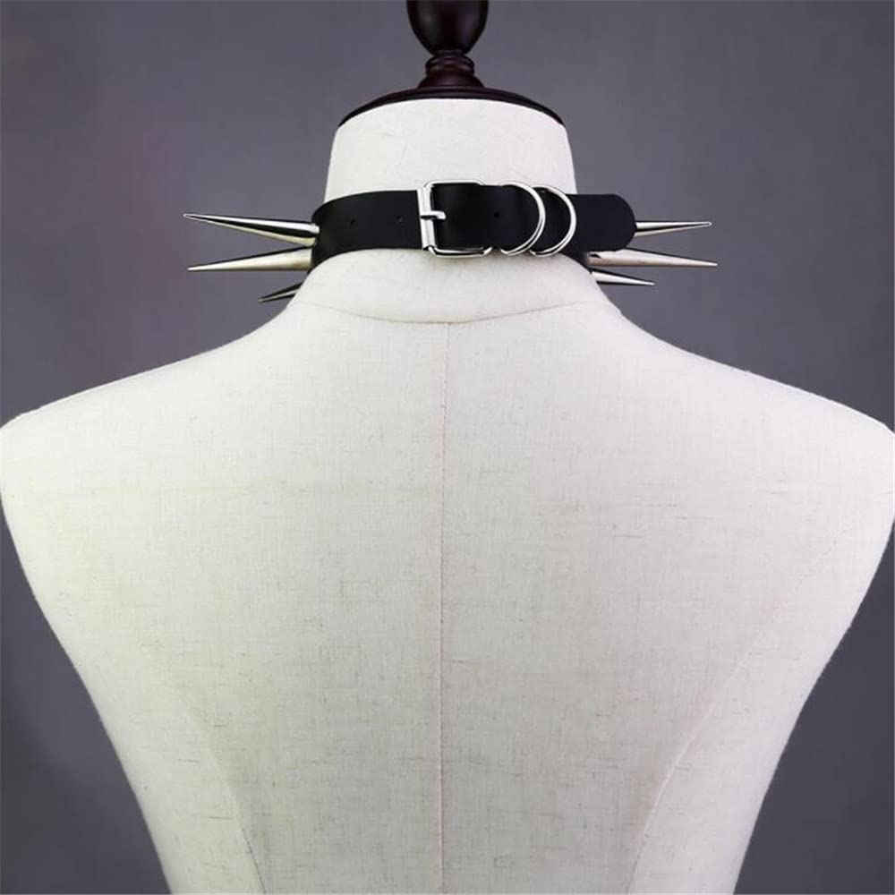 CHOKER TOUR DE COU GOTHIQUE CLOUS EXTRA REGLABLE