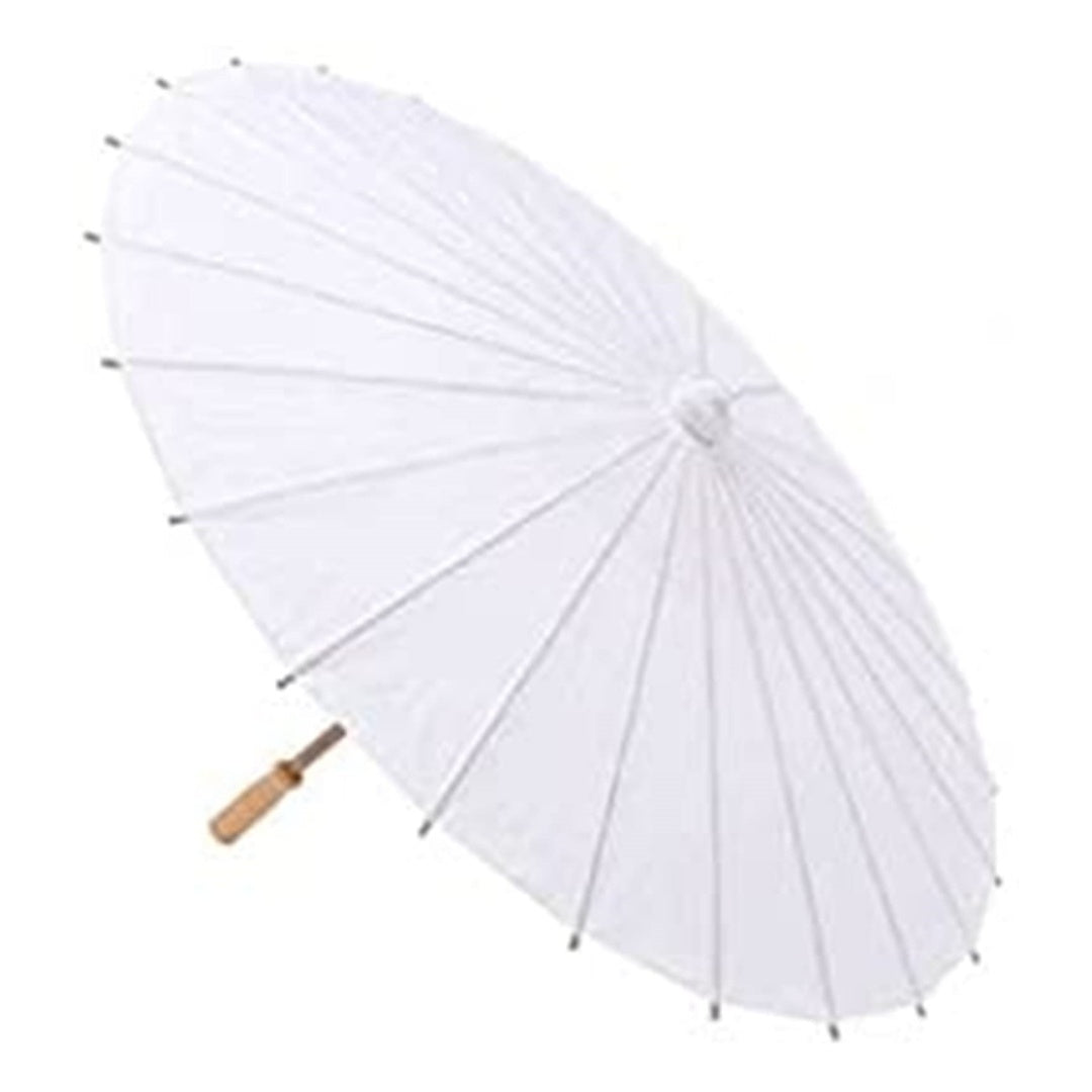 Lot De 10 Ombrelines Mariage Blanc 60cm - Parapluies En Papier Chinois DIY Pour Décoration Fête Et Cérémonie