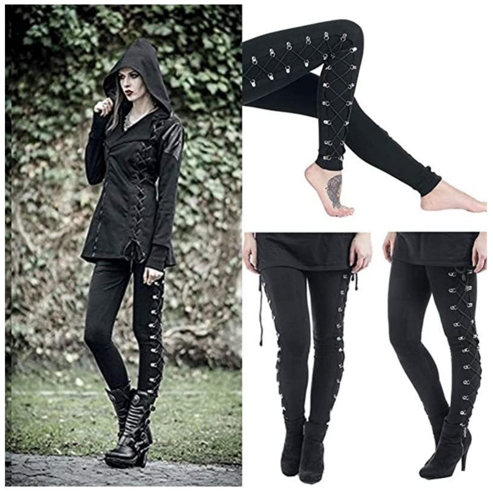 PANTALON LACETS LEGGINGS GOTH