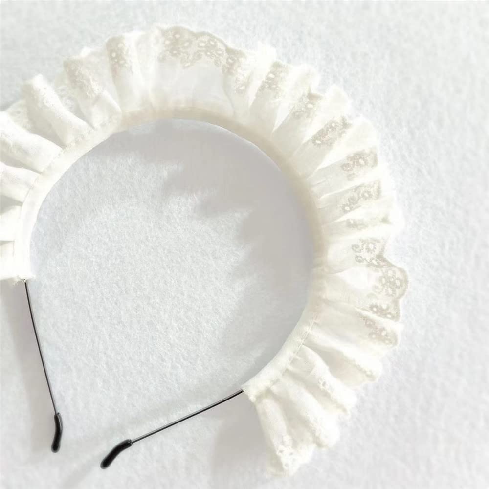 SERRE TETE DENTELLE BLANCHE MAID SOUBRETTE DOLL