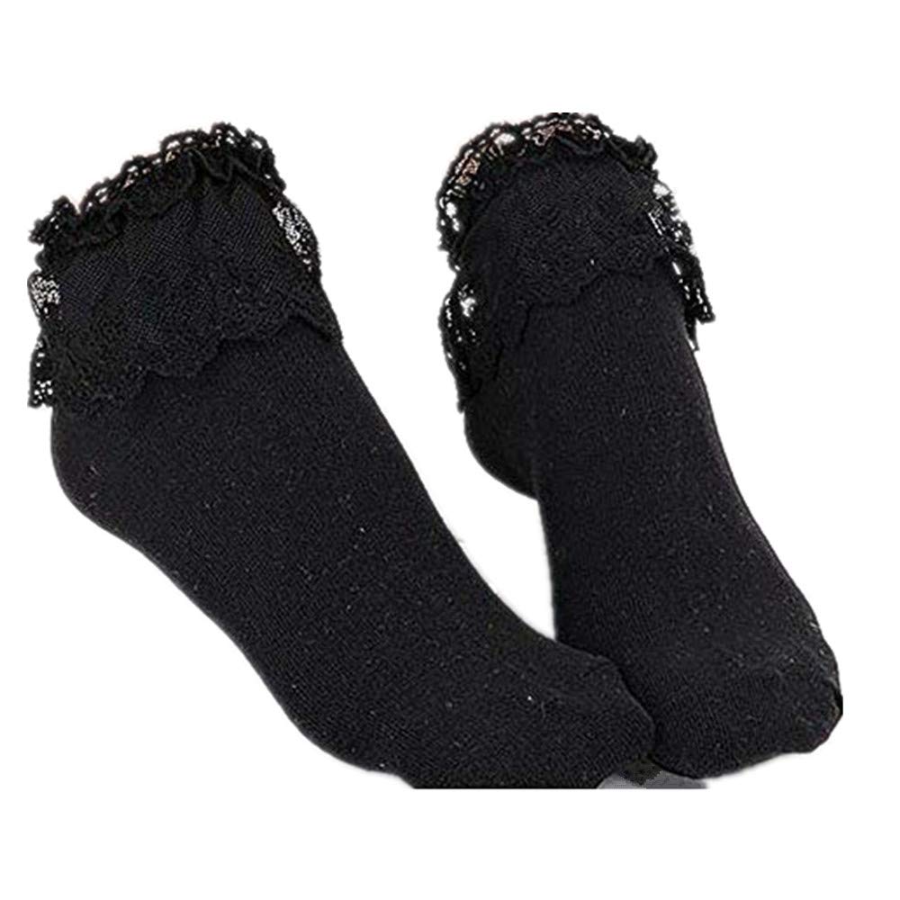 CHAUSSETTES COURTES LOLITA DENTELLE MAID DOLL NOIR