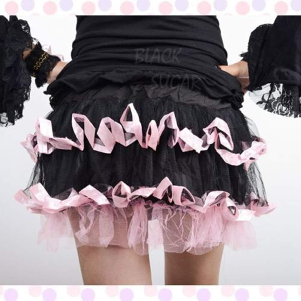 JUPE COURTE DENTELLE ROSE TULLE NOEUD PAPILLON