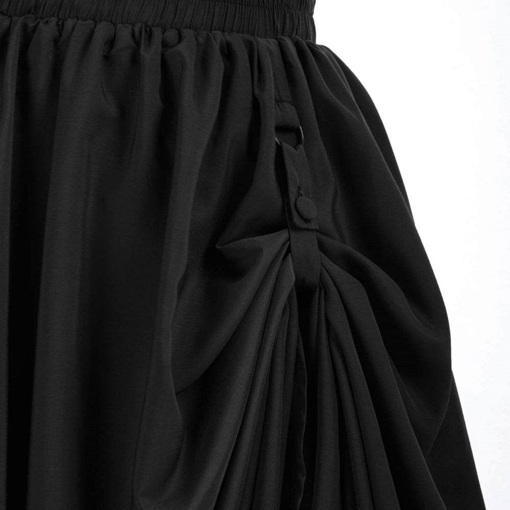 JUPE NOIR LONG MAID CARNAVAL STEAMPUNK RETRO VICTORINE MEDIEVAL