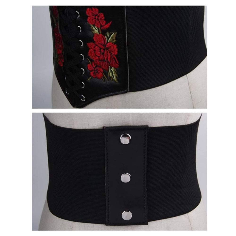 SERRE TAILLE RETRO STEAMPUNK FLEUR