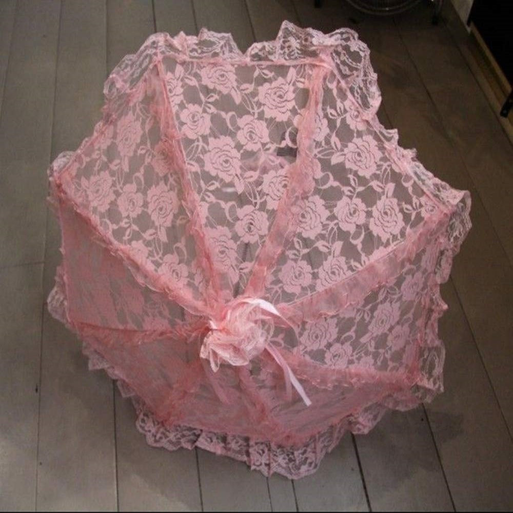 OMBRELLE ROSE EN DENTELLE LOLITA