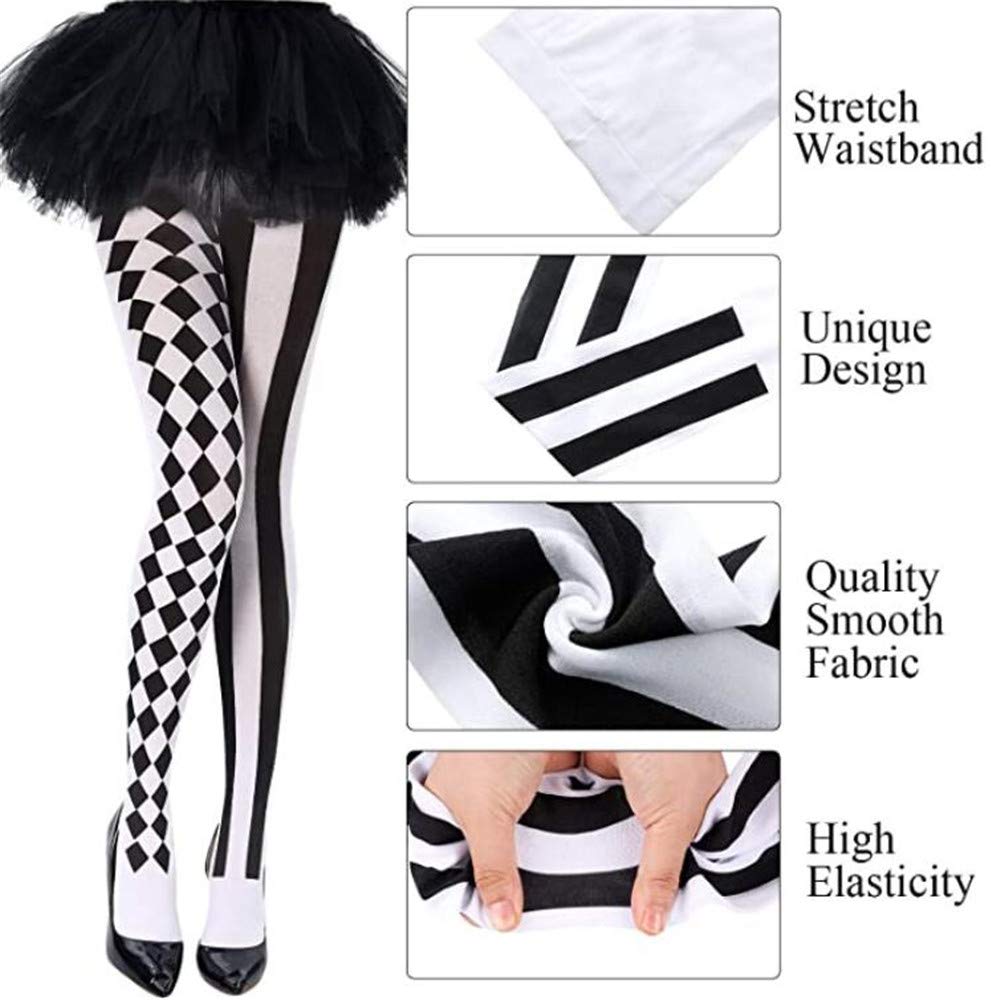 COLLANTS CLOWNES FETE SOIREE RAYURES VERTICALES