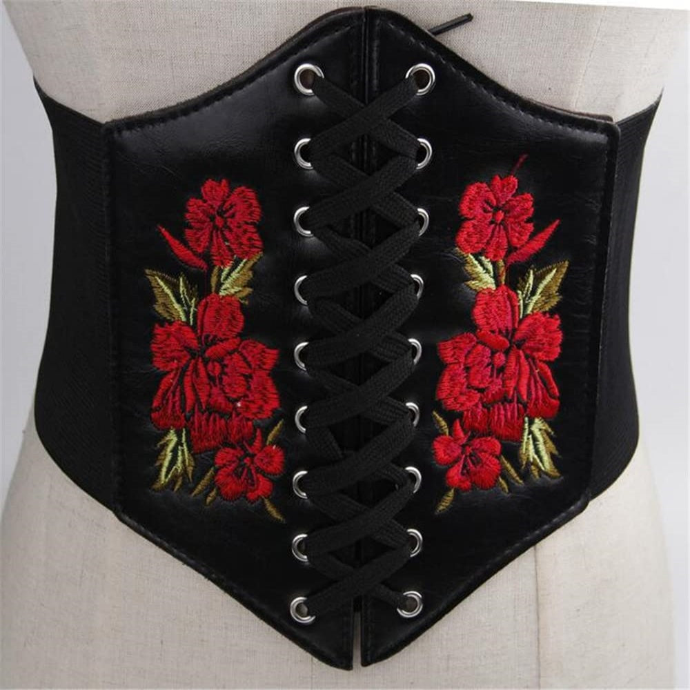 SERRE TAILLE RETRO STEAMPUNK FLEUR