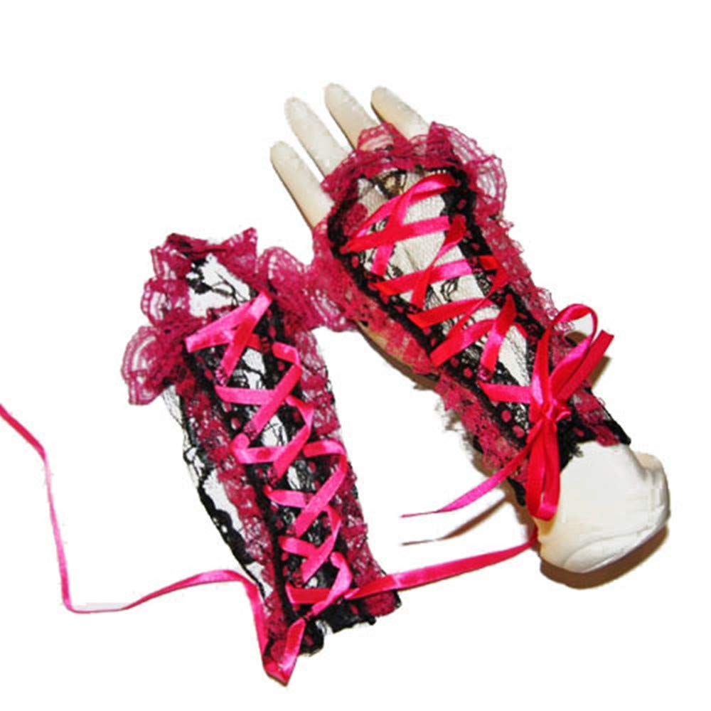 MITAINE LOLITA EN DENTELLE FUSHIA