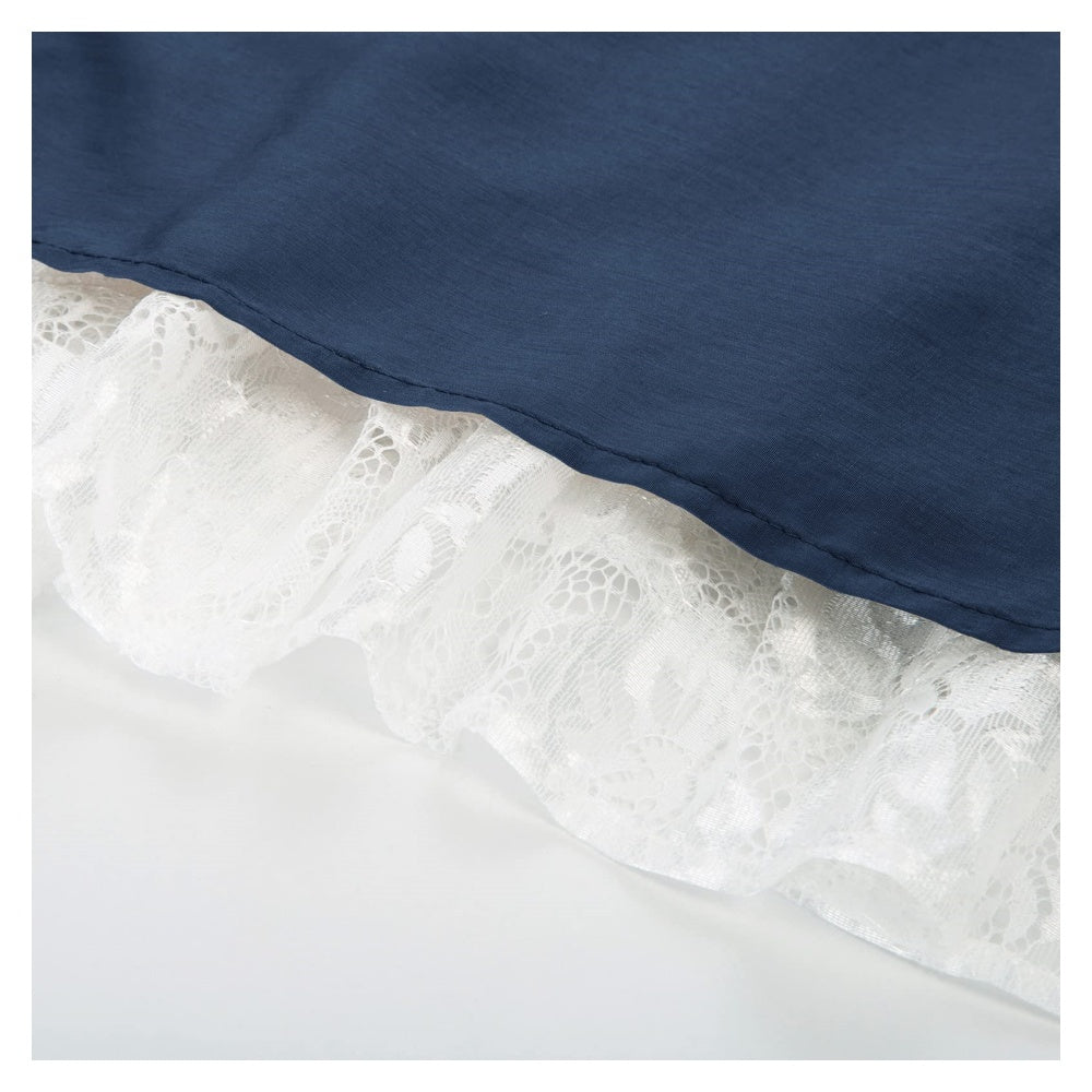 JUPE BLEU LONG MAID CARNAVAL STEAMPUNK RETRO VICTORINE MEDIEVAL