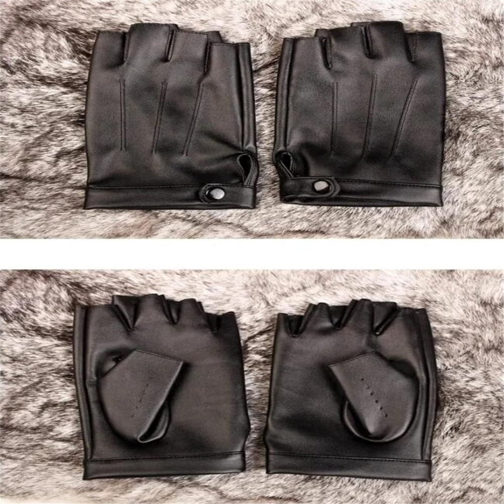 PAIRE MITAINES GOTHIQUE PU HOMME