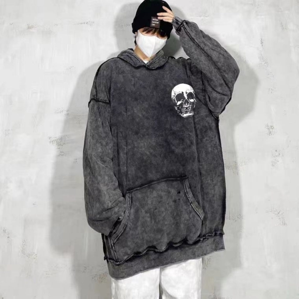 SWEAT CAPUCHE CRANE GOTHIQUE POLAIRE HIVER
