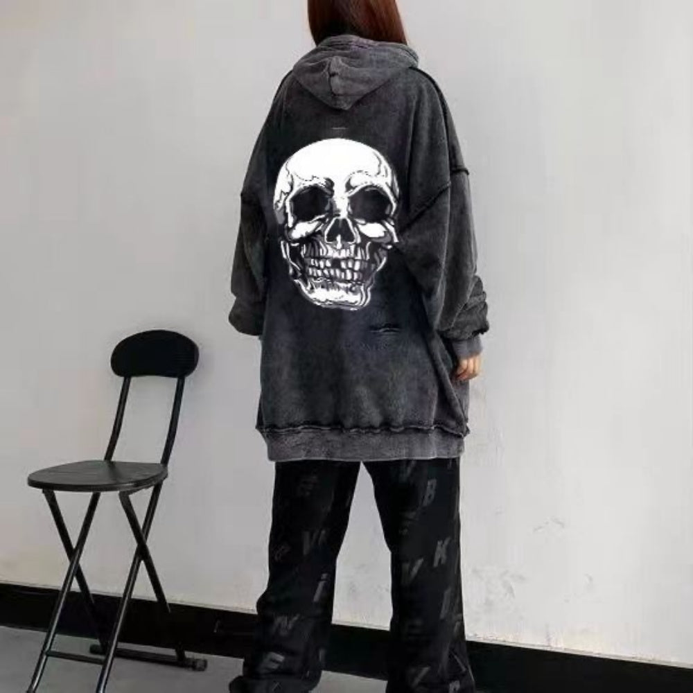 SWEAT CAPUCHE CRANE GOTHIQUE POLAIRE HIVER