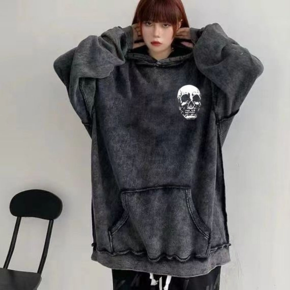 SWEAT CAPUCHE CRANE GOTHIQUE POLAIRE HIVER