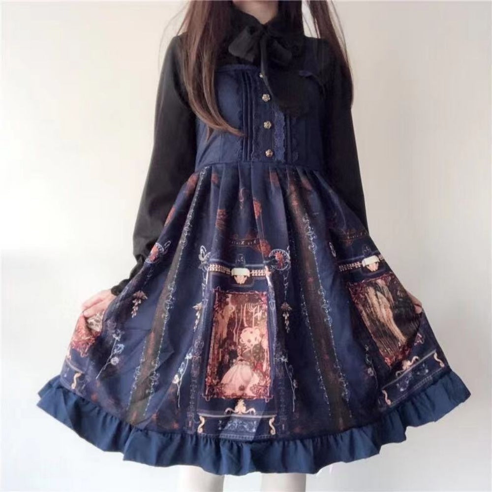 CHEMISE VICTORIEN LOLITA FEMME NOIR