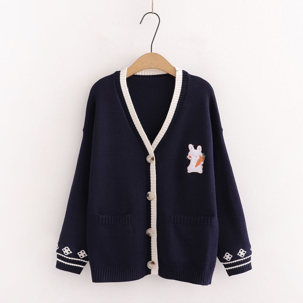 PULL FEMME LAPIN BLEU AUTOMNE HIVER