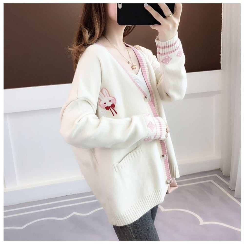 PULL FEMME LAPIN BEIGE AUTOMNE HIVER
