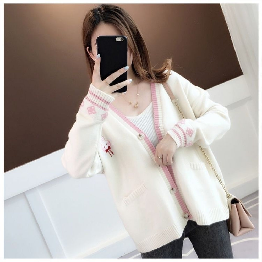 PULL FEMME LAPIN BEIGE AUTOMNE HIVER