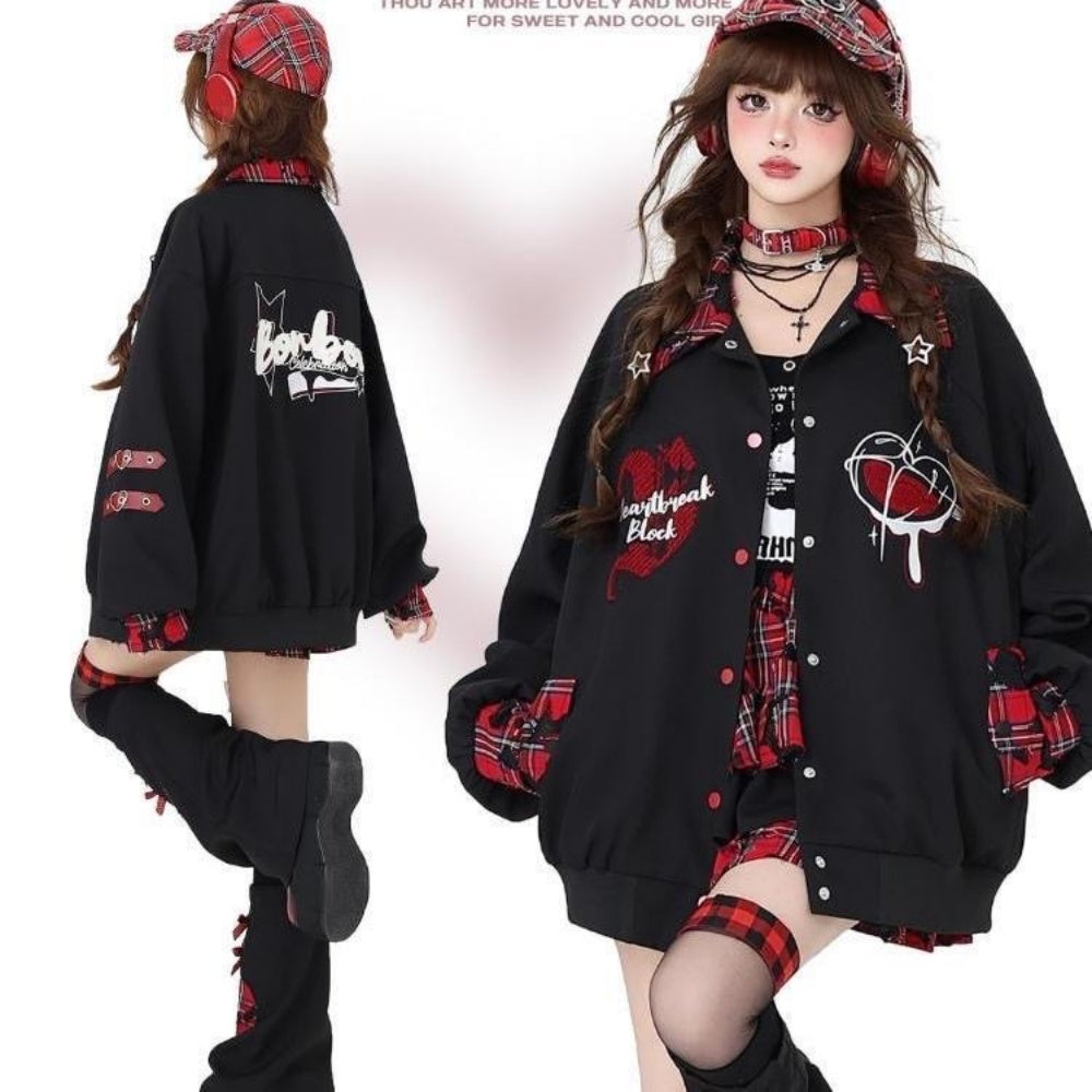 SWEAT BASEBALL ROUGE NOIR