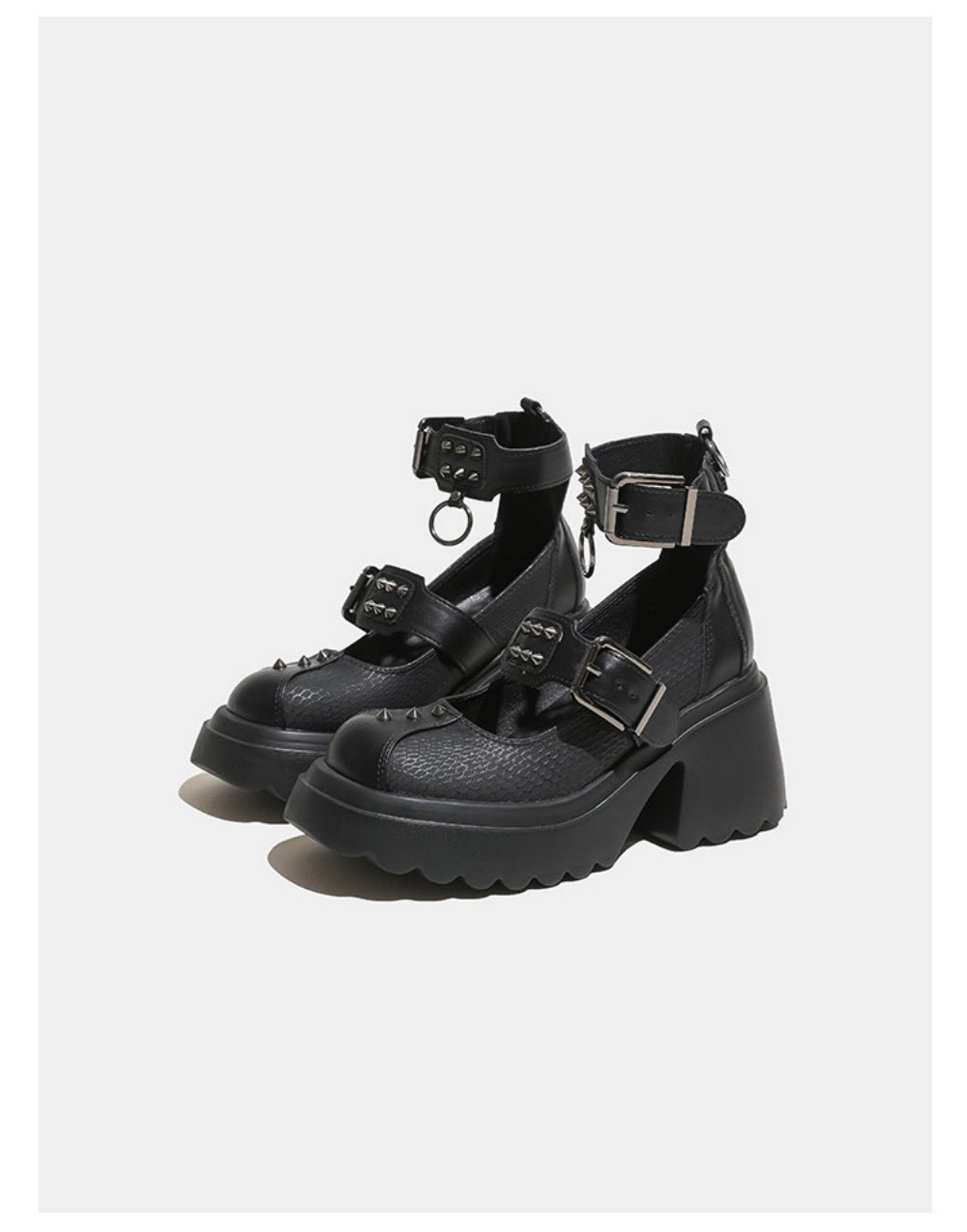 CHAUSSURES PUNK CLOUS CUIR TALON 8.5CM