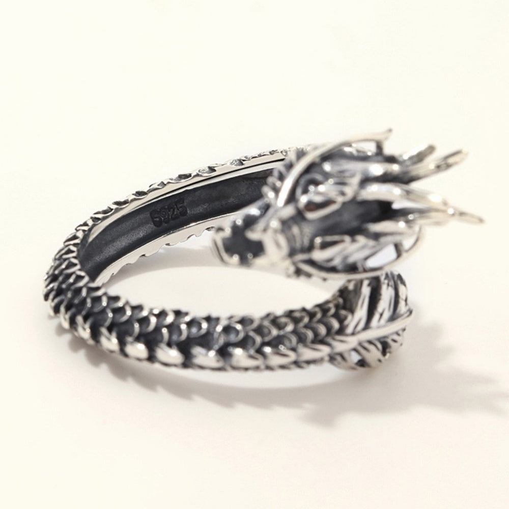 BAGUE DRAGON EN ARGENT 925
