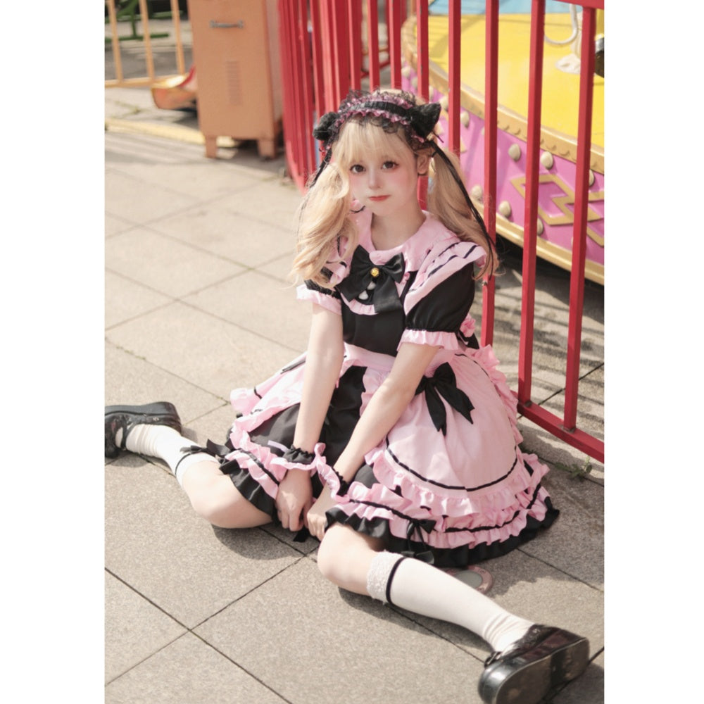 ROBE LOLITA MAID CHAT DEGUISEMENT SOUBRETTE SERVEUSE
