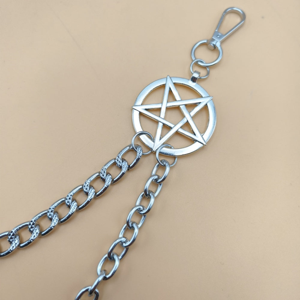 DOUBLE CHAINE PANTALON PENTAGRAMME