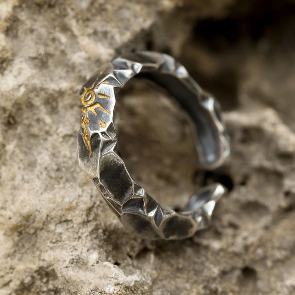 BAGUE SOUHAITANT PIERRE EN CUIVRE