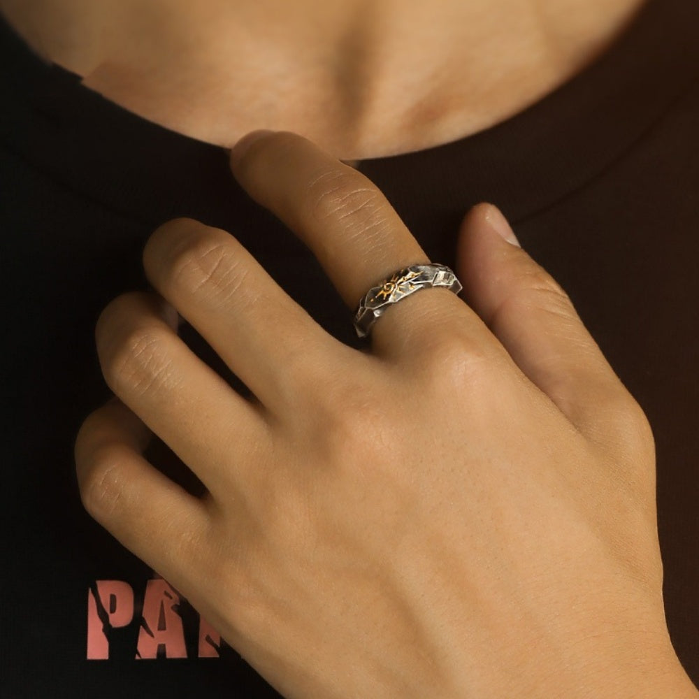 BAGUE SOUHAITANT PIERRE EN CUIVRE