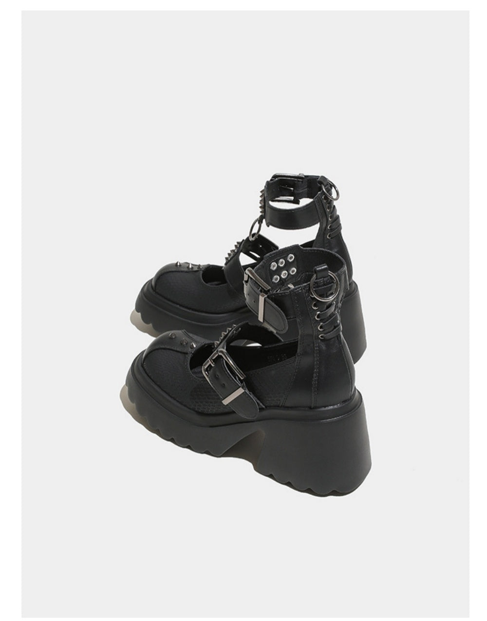 CHAUSSURES PUNK CLOUS CUIR TALON 8.5CM
