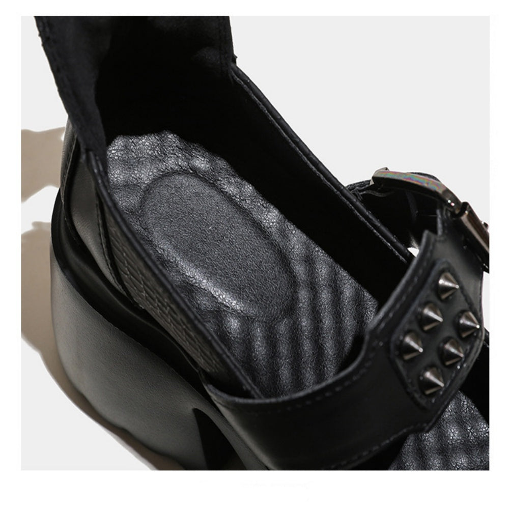 CHAUSSURES PUNK CLOUS CUIR TALON 8.5CM